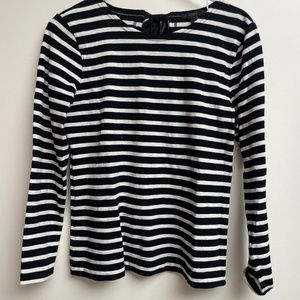 J. Crew striped top with bow back